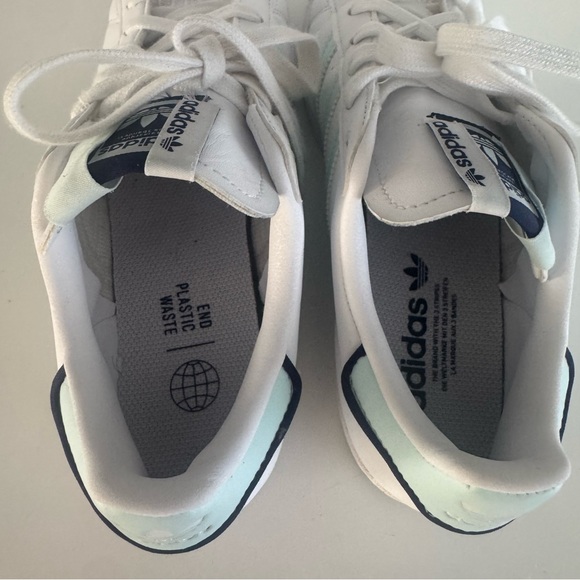 Adidas White and Mint Athletic Sneakers - Picture 7 of 9